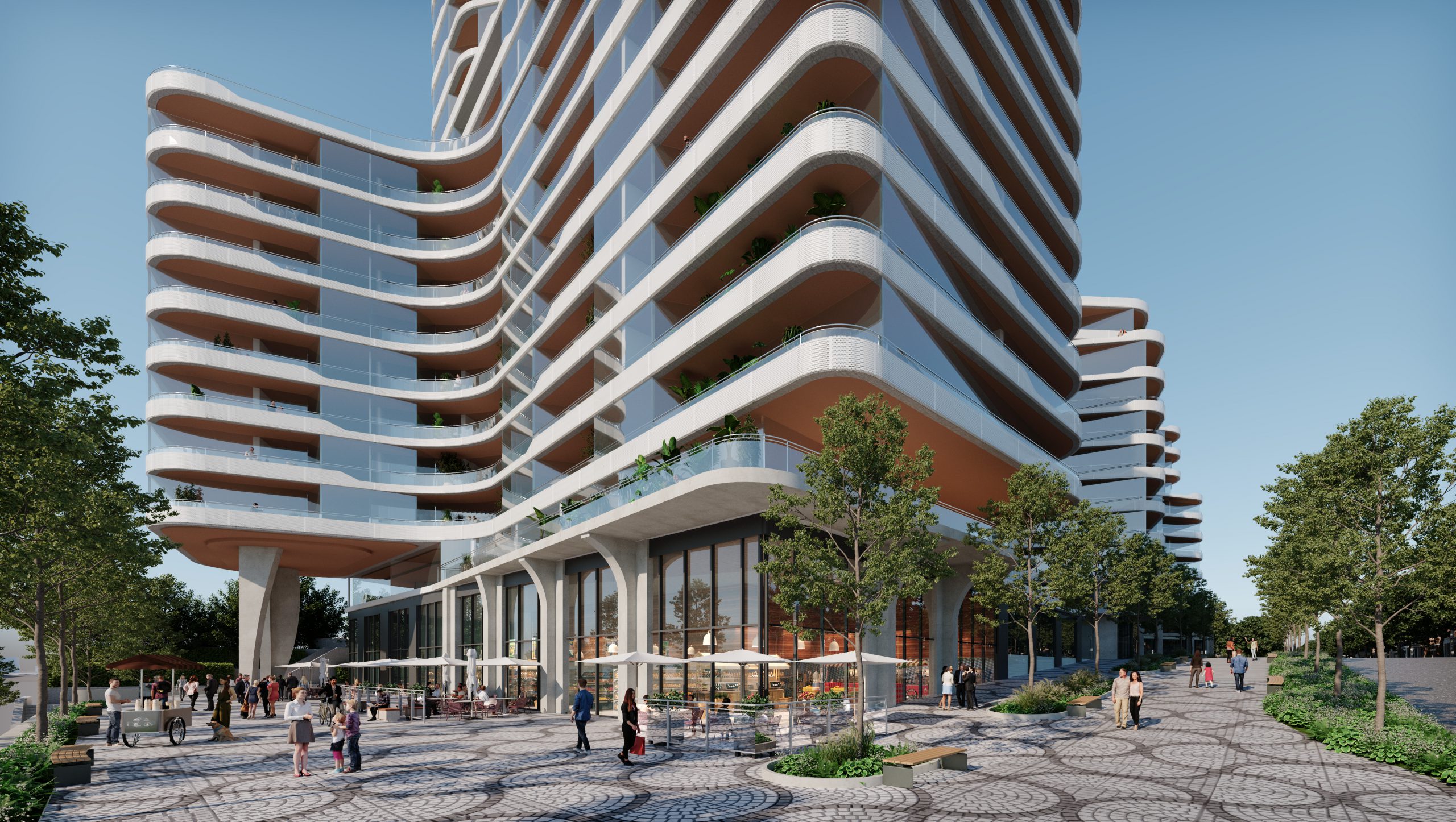 Distrikt Trailside — exterior rendering