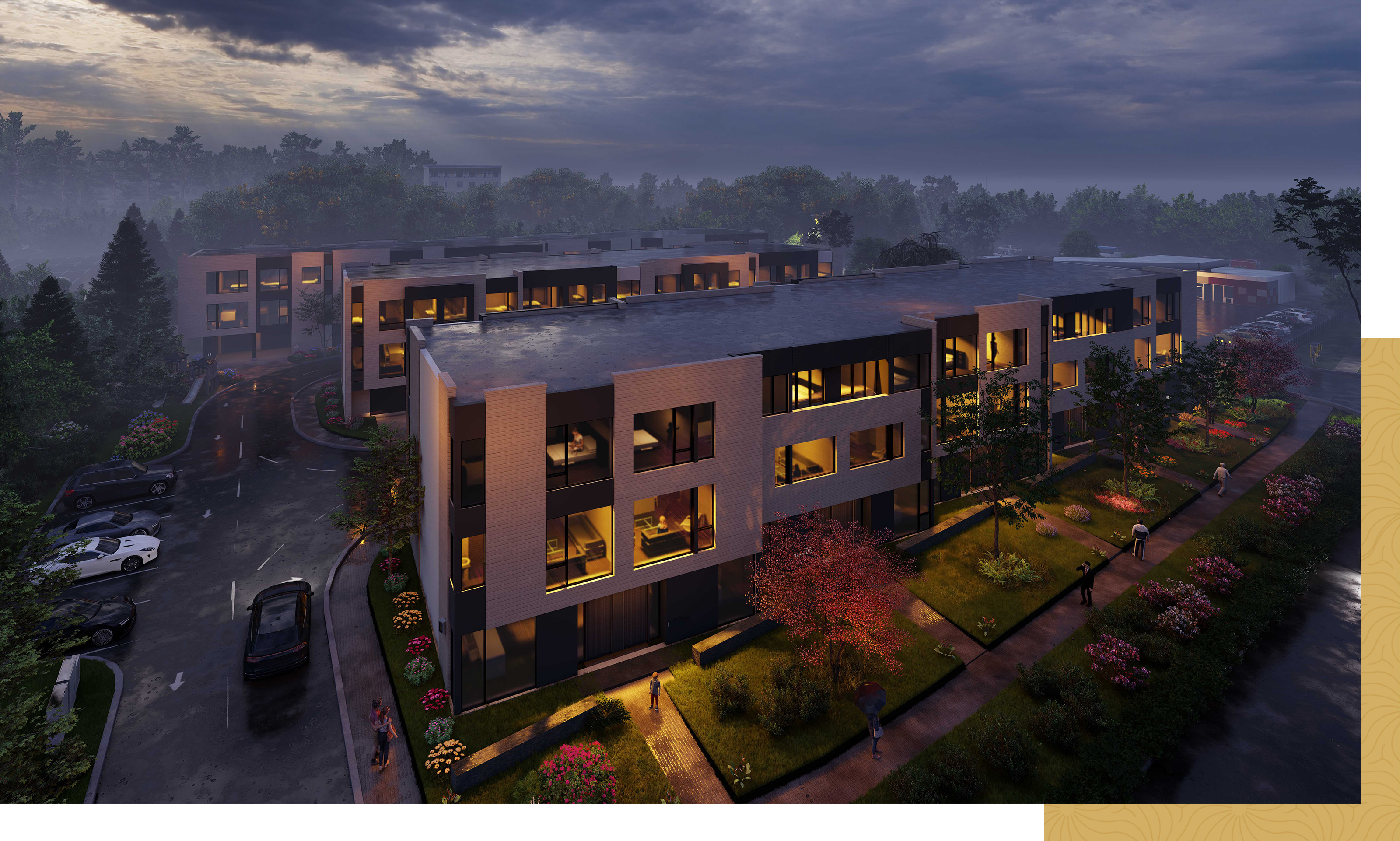 Livewell on Wellington — aerial rendering