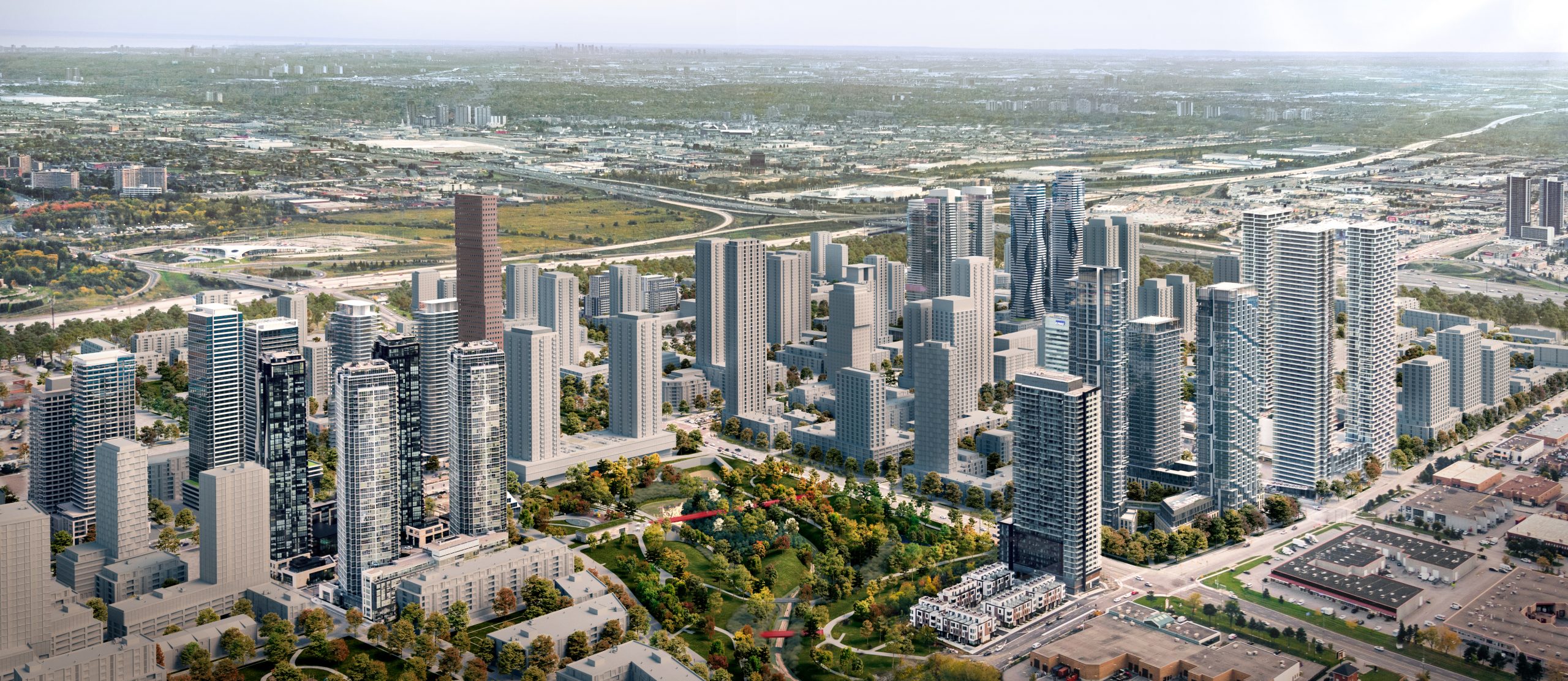 Dufferin Vistas Phase 2 — aerial rendering