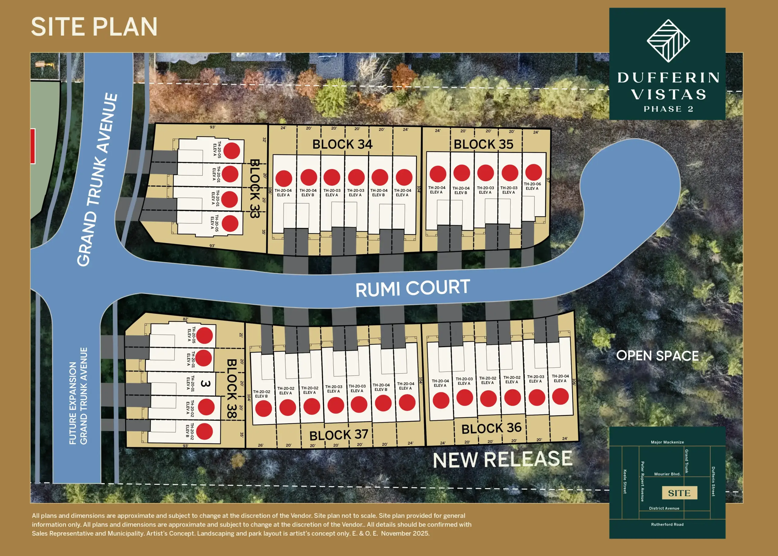 Dufferin Vistas Phase 2 — site map