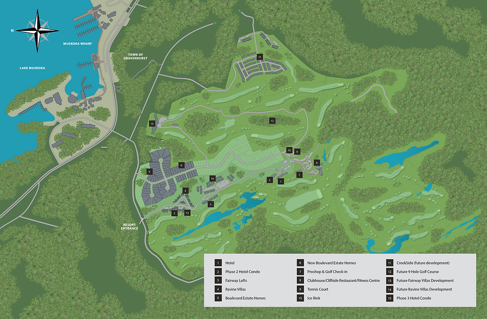Fairway Villas — site map