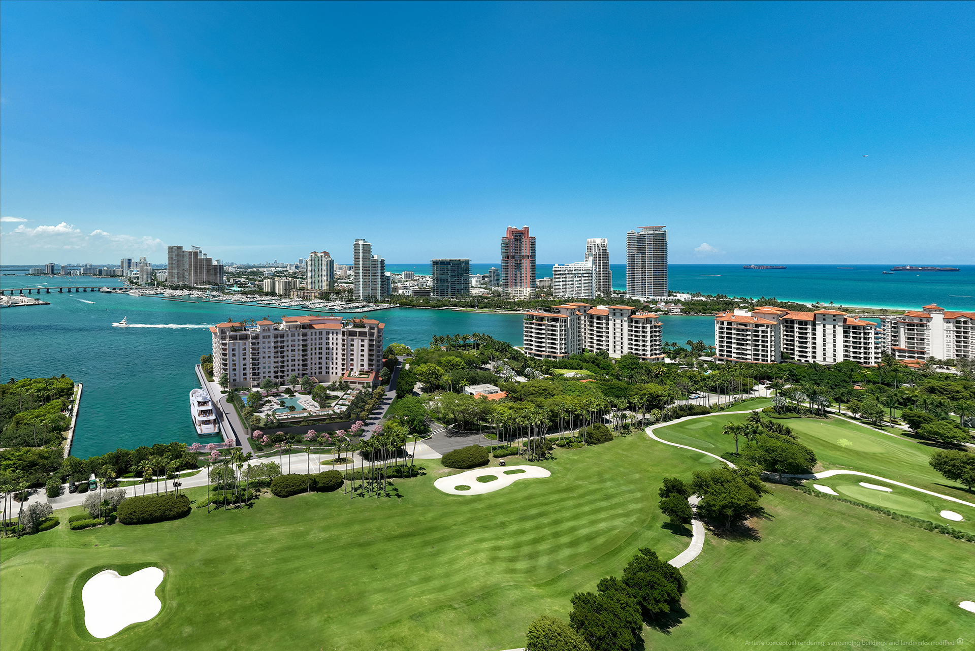 The Residences — aerial rendering