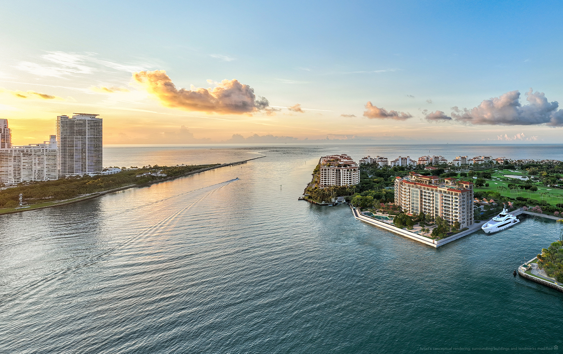 The Residences — aerial rendering
