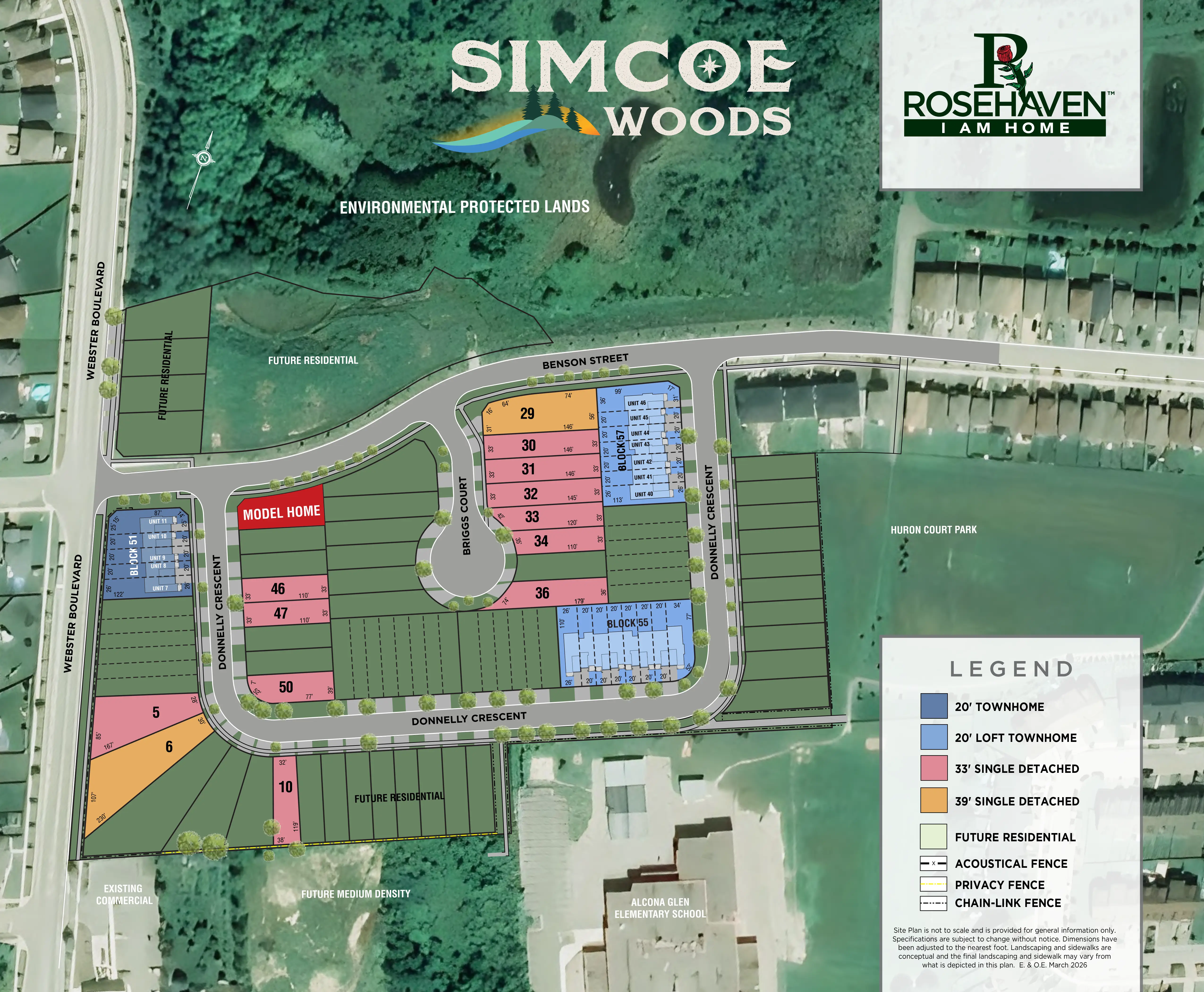 Simcoe Woods — site map