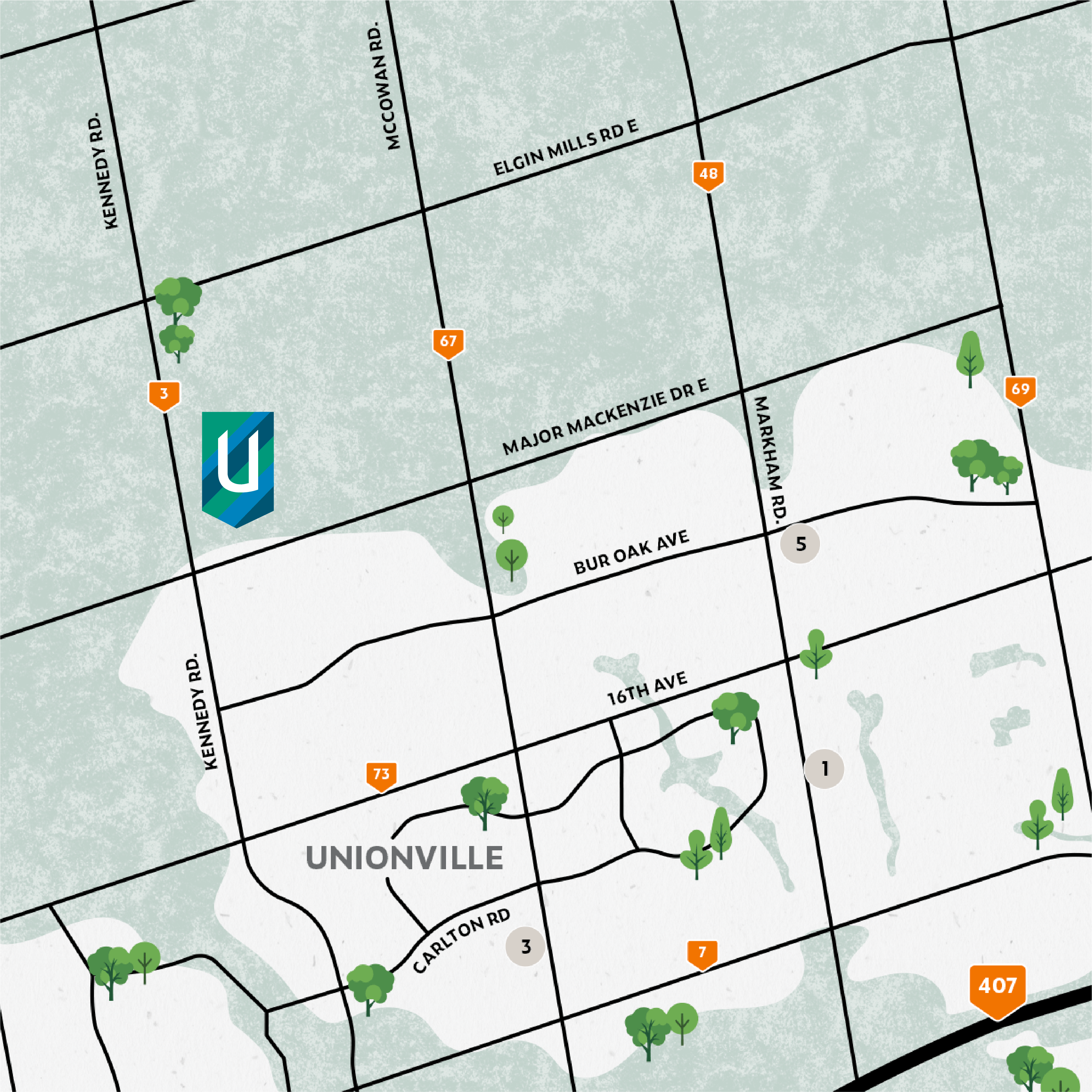 Unionville - Unionglen — site map
