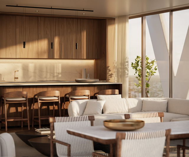 HQ Residences Edgewater — interior rendering