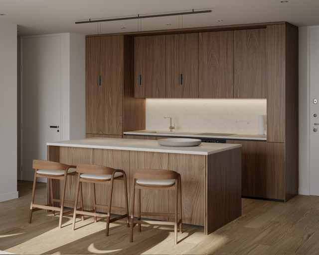 HQ Residences Edgewater — interior rendering