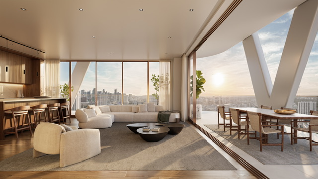 HQ Residences Edgewater — interior rendering
