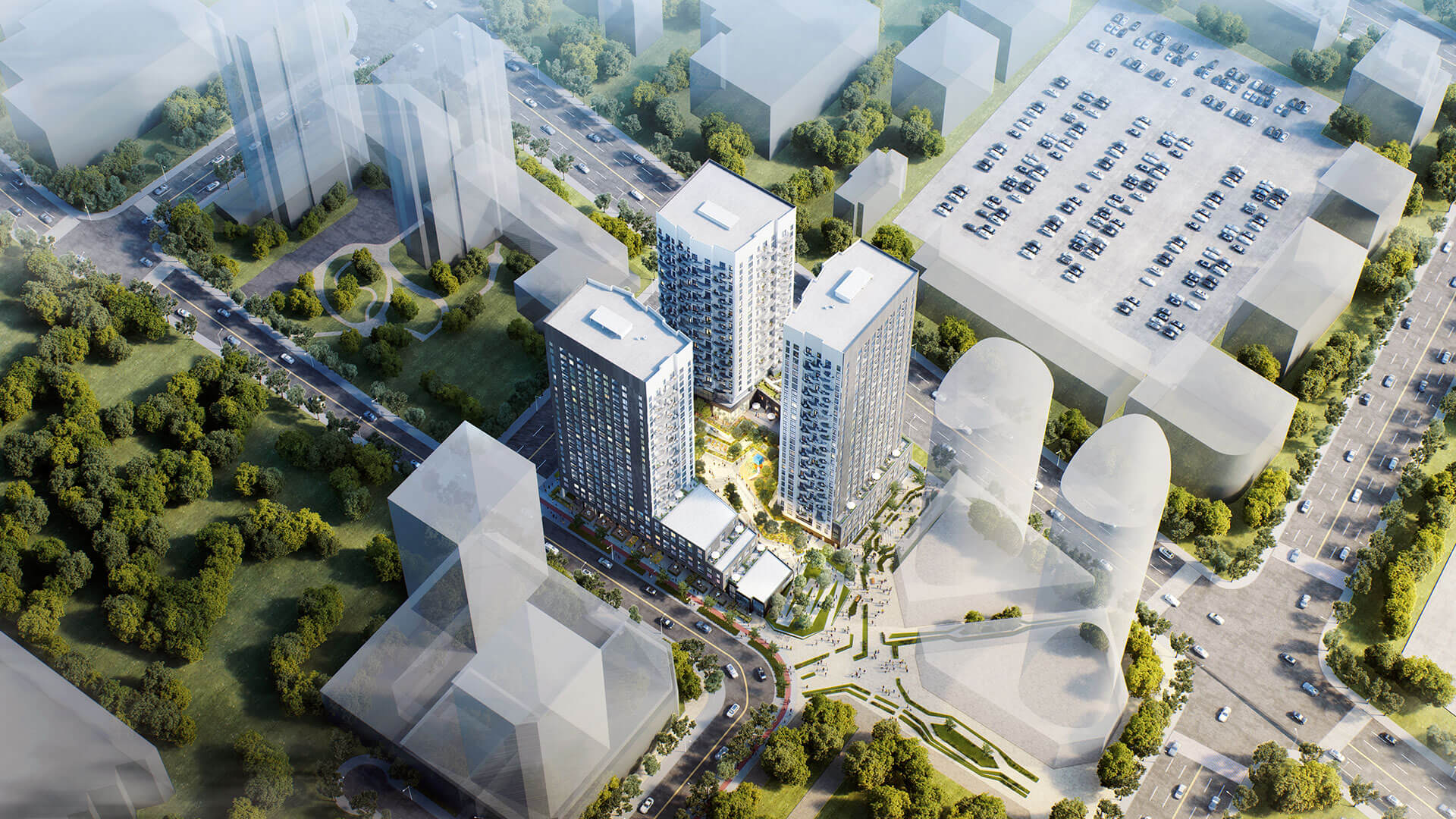 Abeja Block 2 — aerial rendering