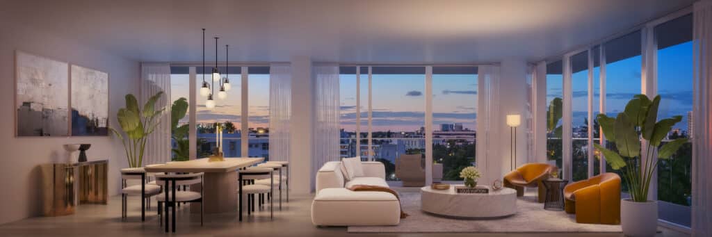 La Baia South — interior rendering