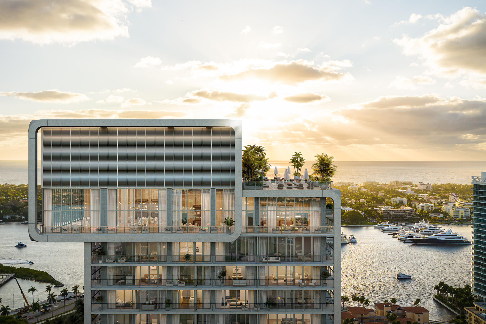 Progresses on Mr. C Hotel — aerial rendering