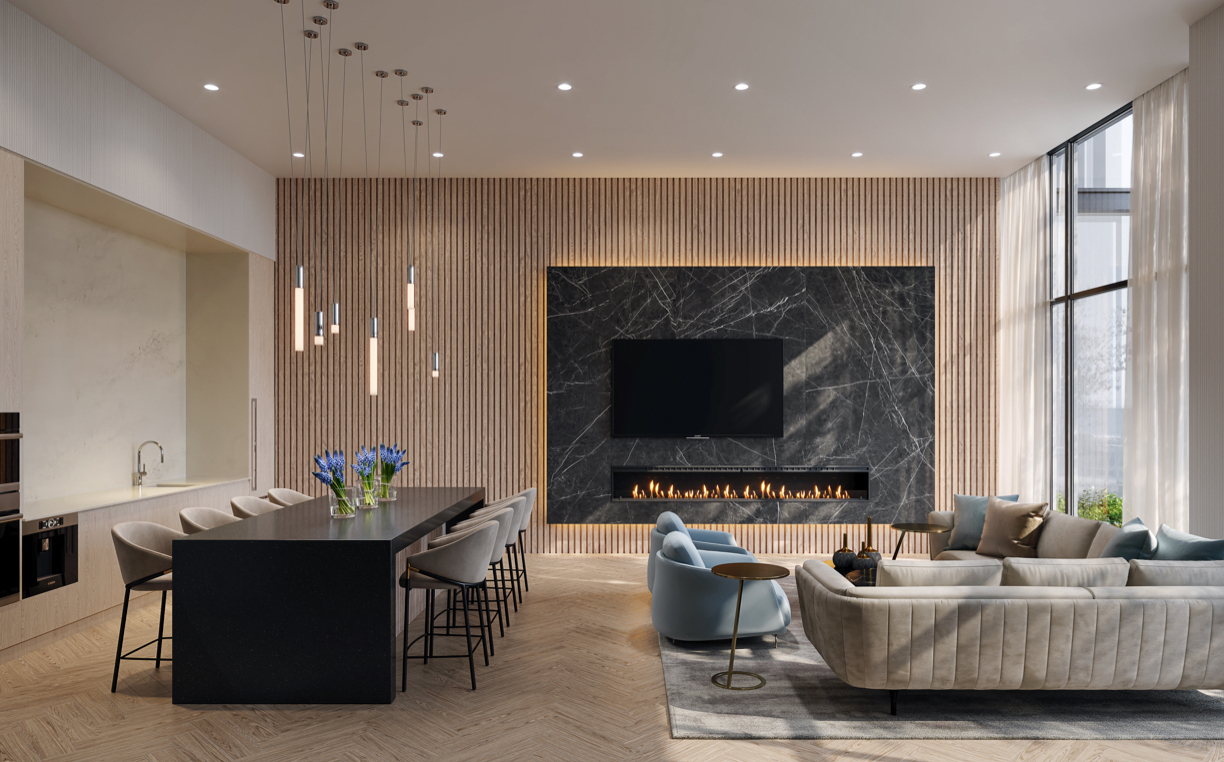 Exhale residences — interior rendering