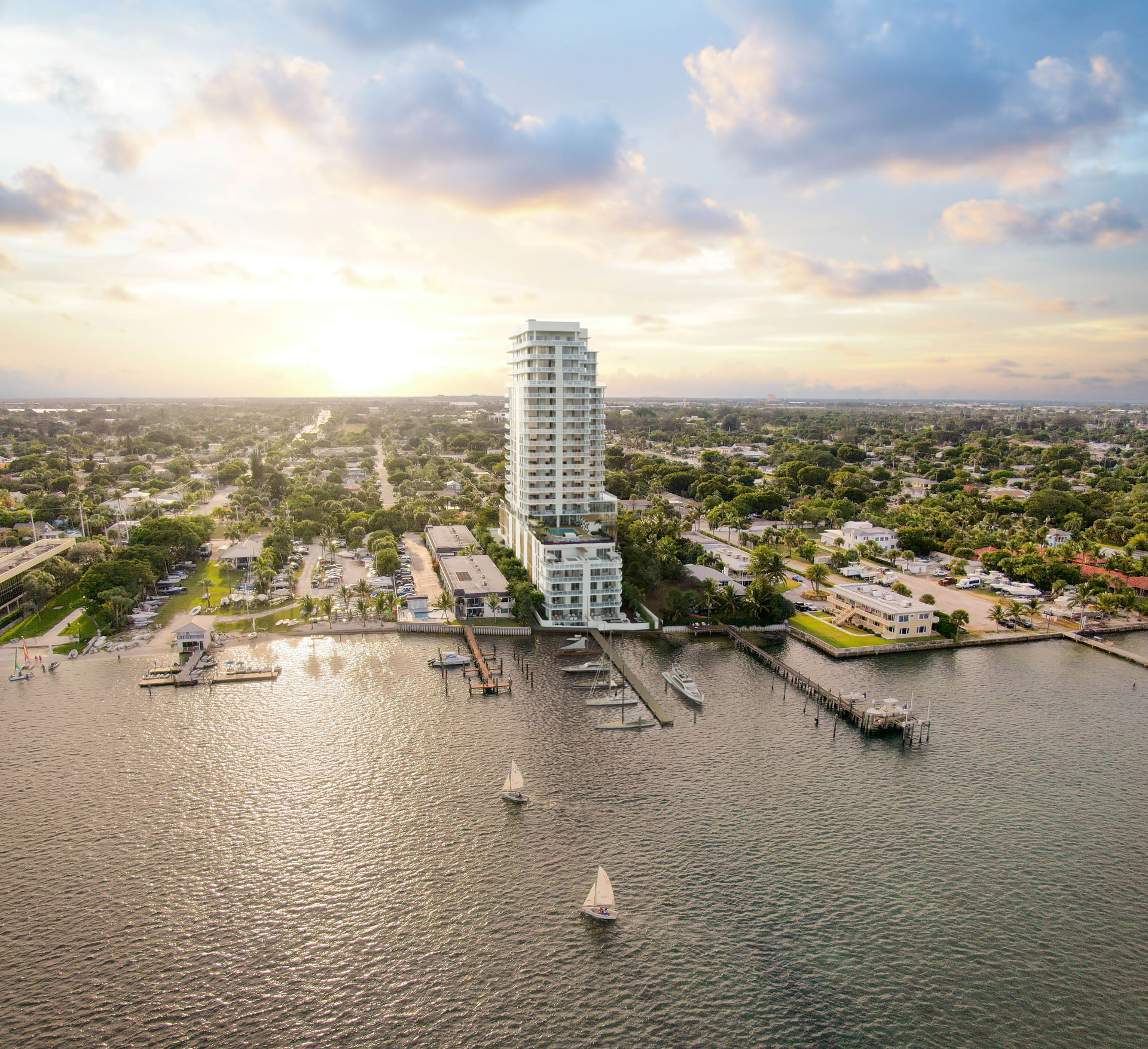 Alba Palm Beach — aerial rendering