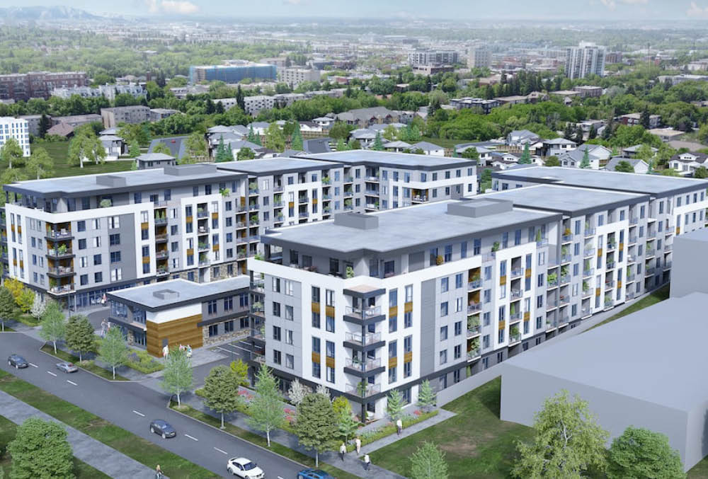 The Westmount Boutique Residences — aerial rendering