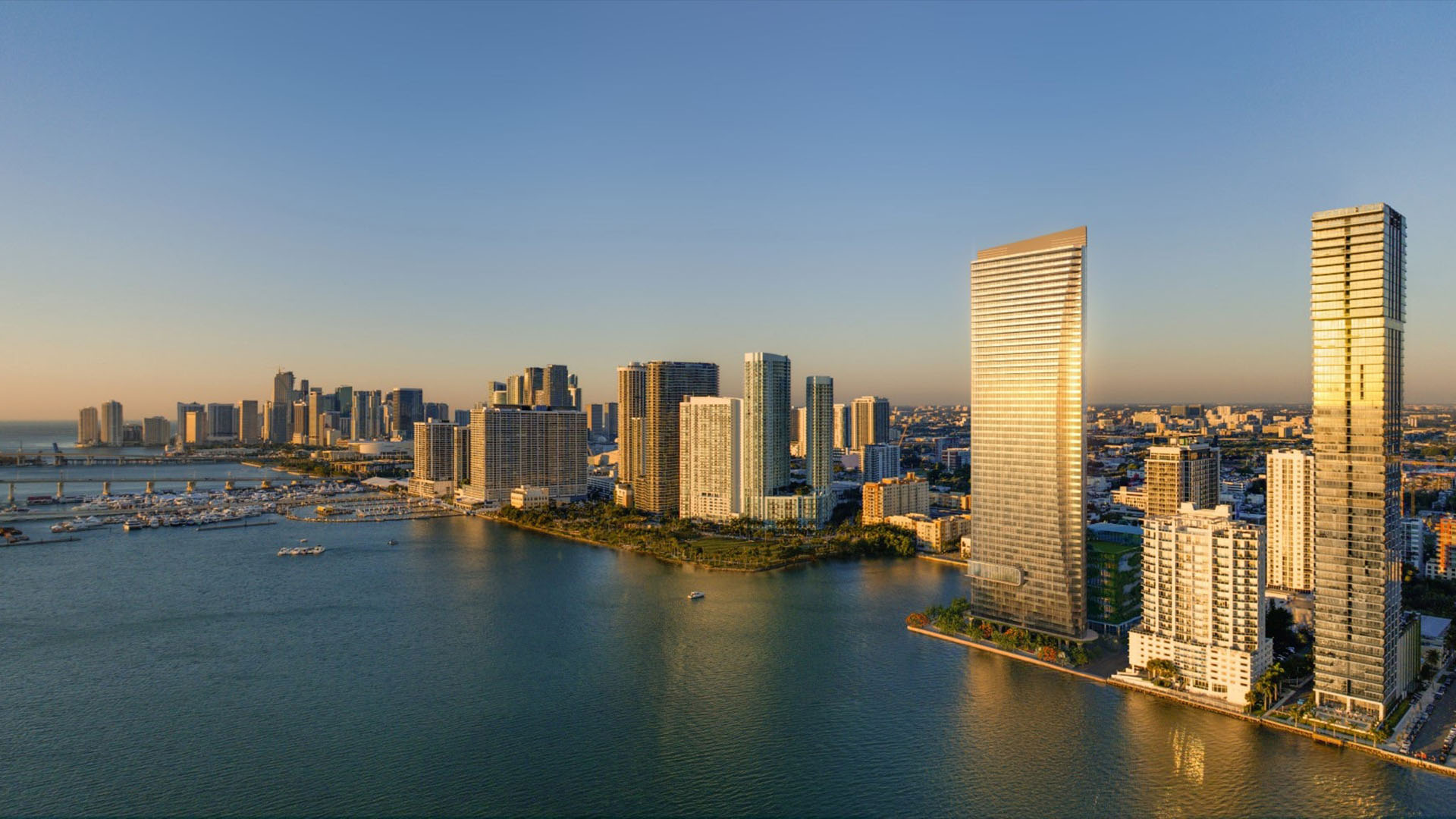 Edition Residences Miami – Edgewater — aerial rendering