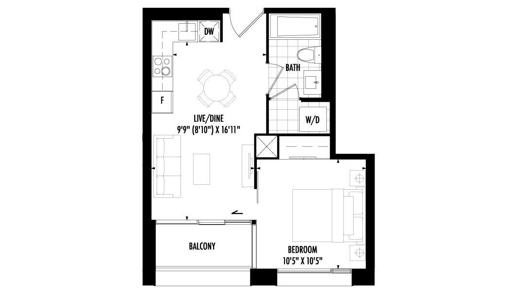 158 Front Condo — floor plan