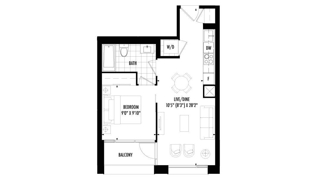 158 Front Condo — floor plan