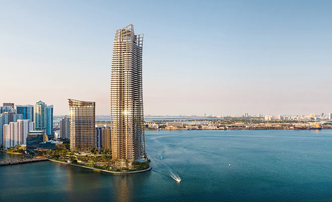 Mandarin Hotel & Residences — aerial rendering