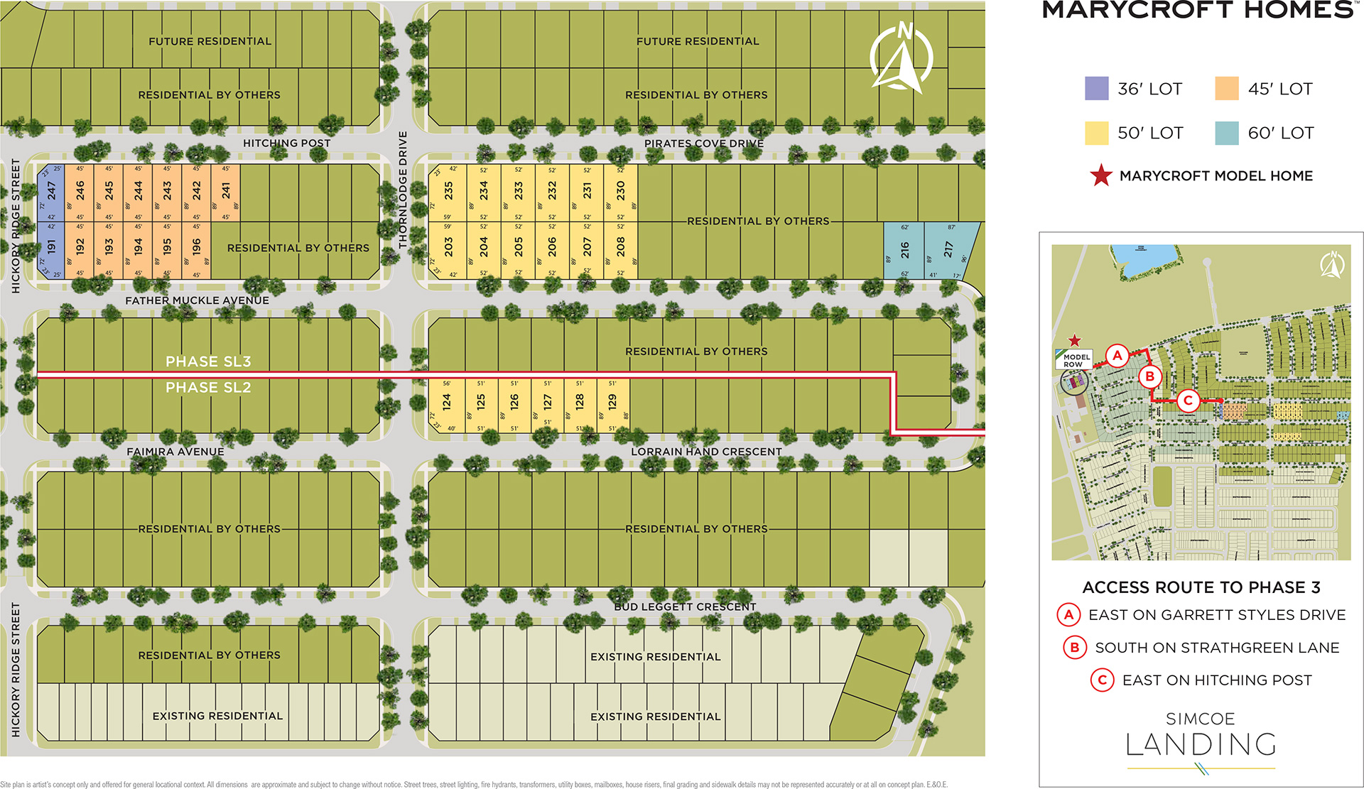 Simcoe Landing Keswick New phase Coming soon — site map