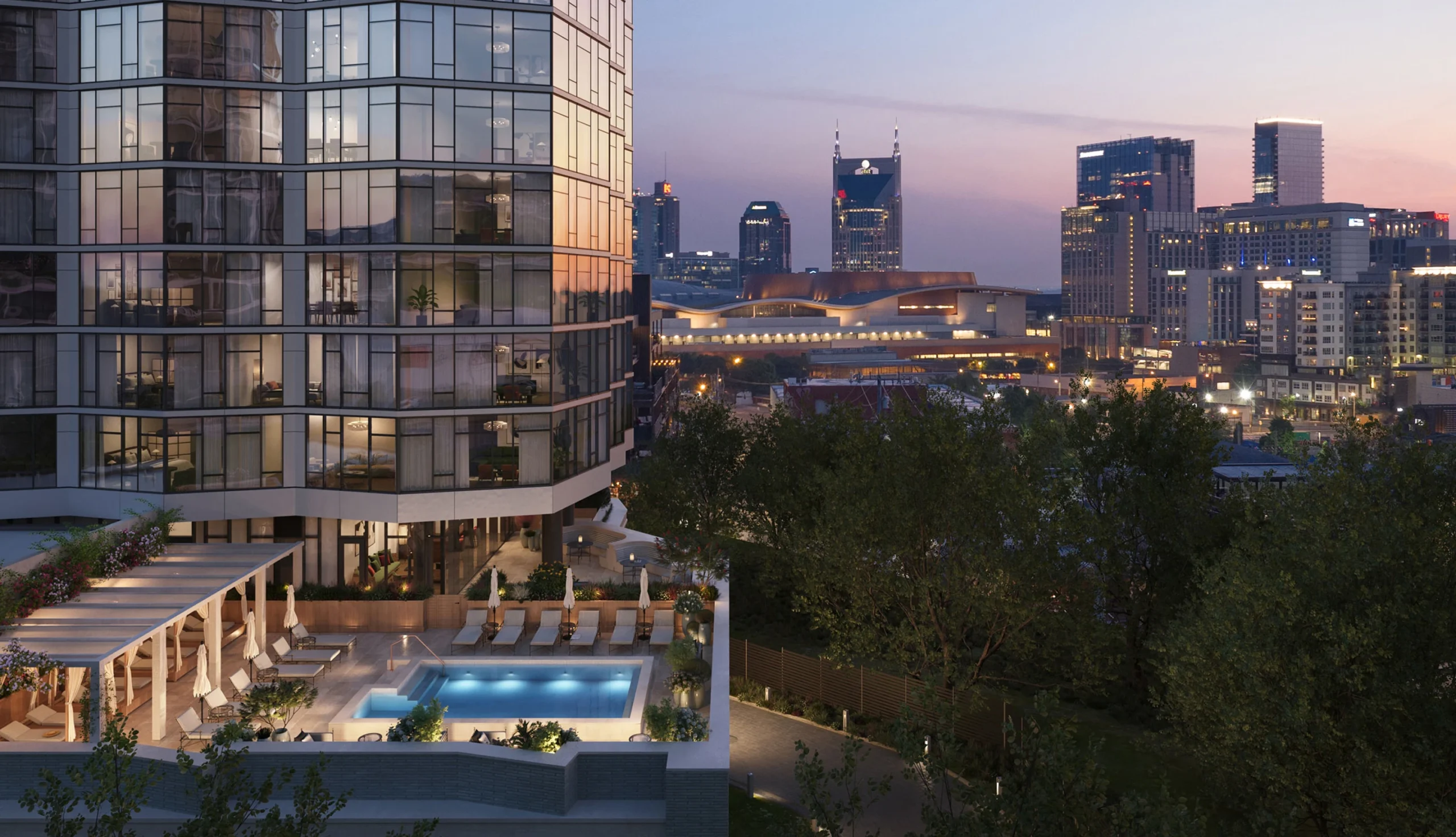 Pendry Residences Nashville — exterior rendering