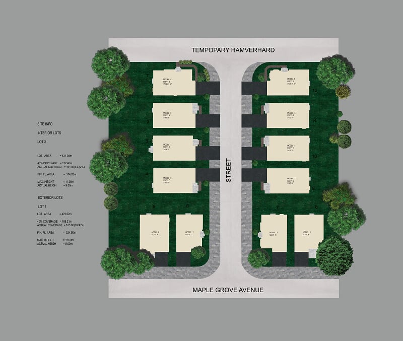 Hazelton Manors — site map