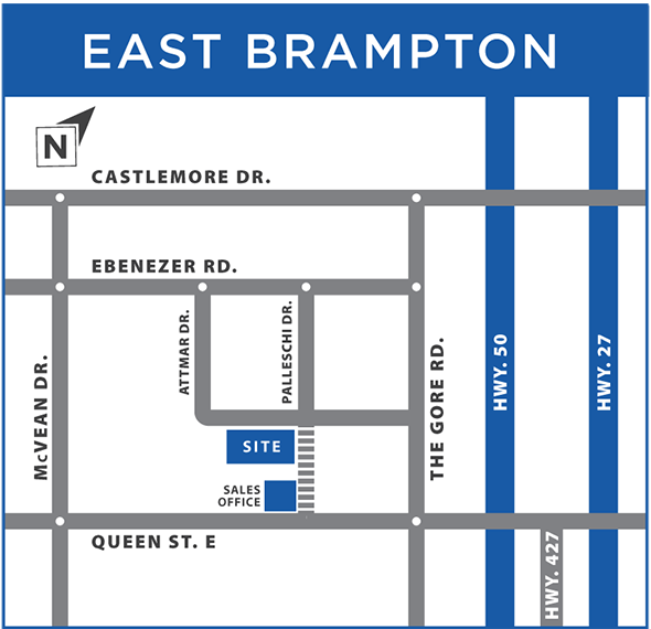 Brampton - Claireville Modern Towns — site map