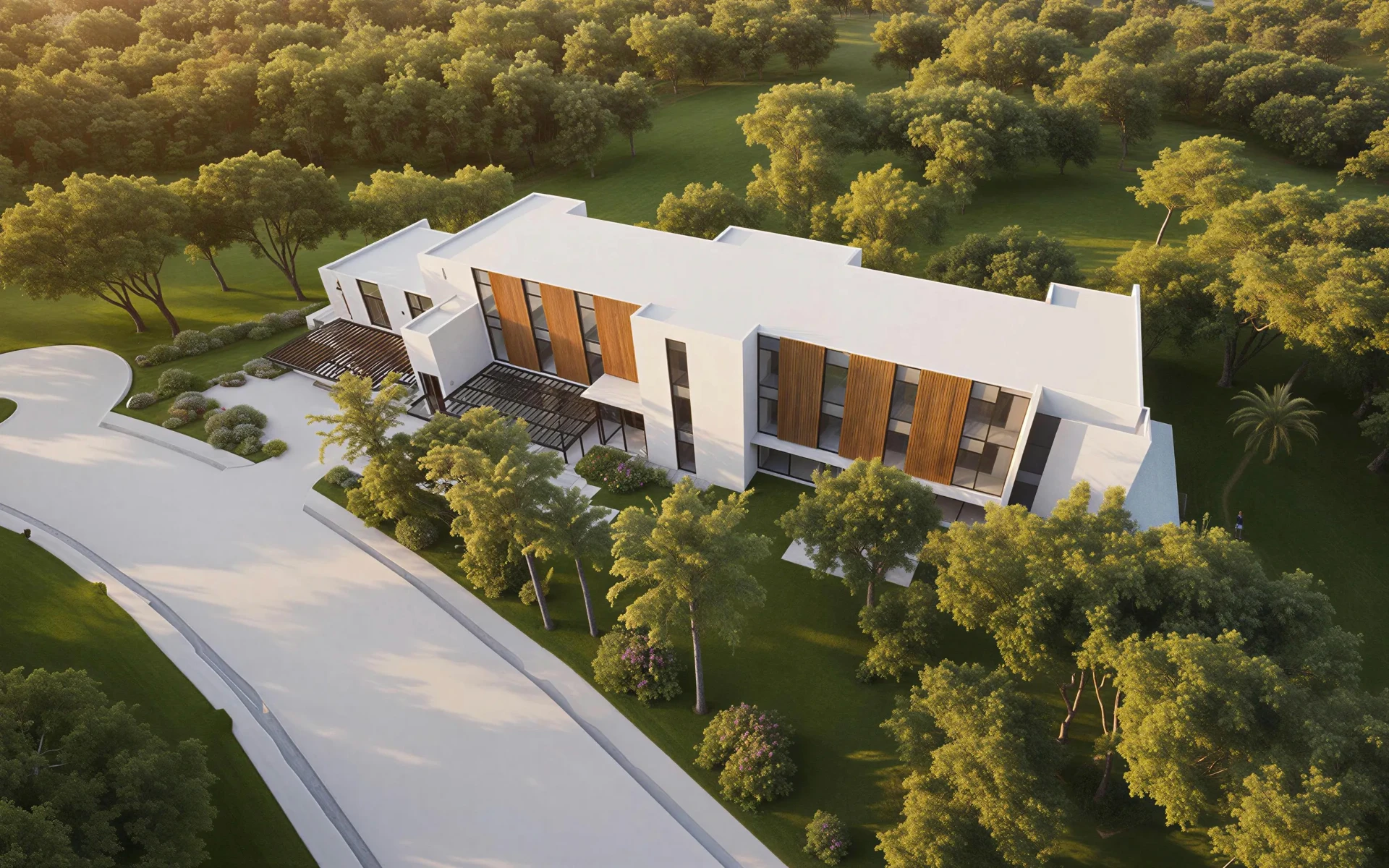 Forest Brook Reserve — aerial rendering