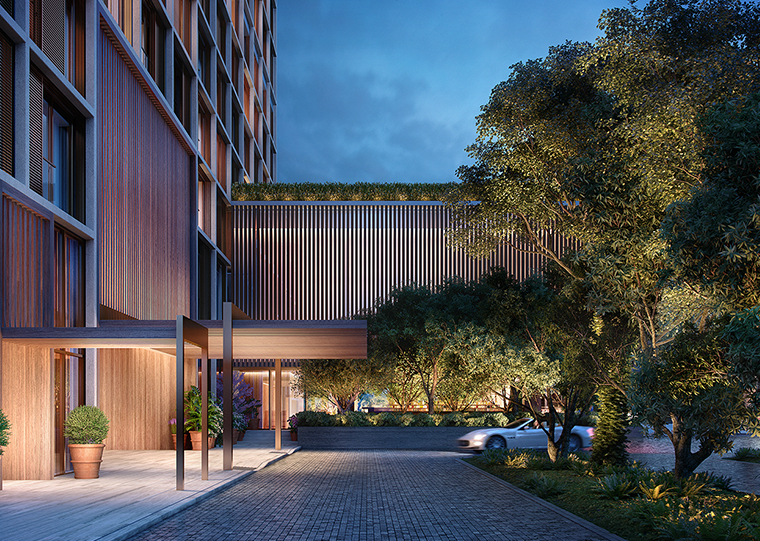 The Residences at The West Hollywood EDITION — exterior rendering