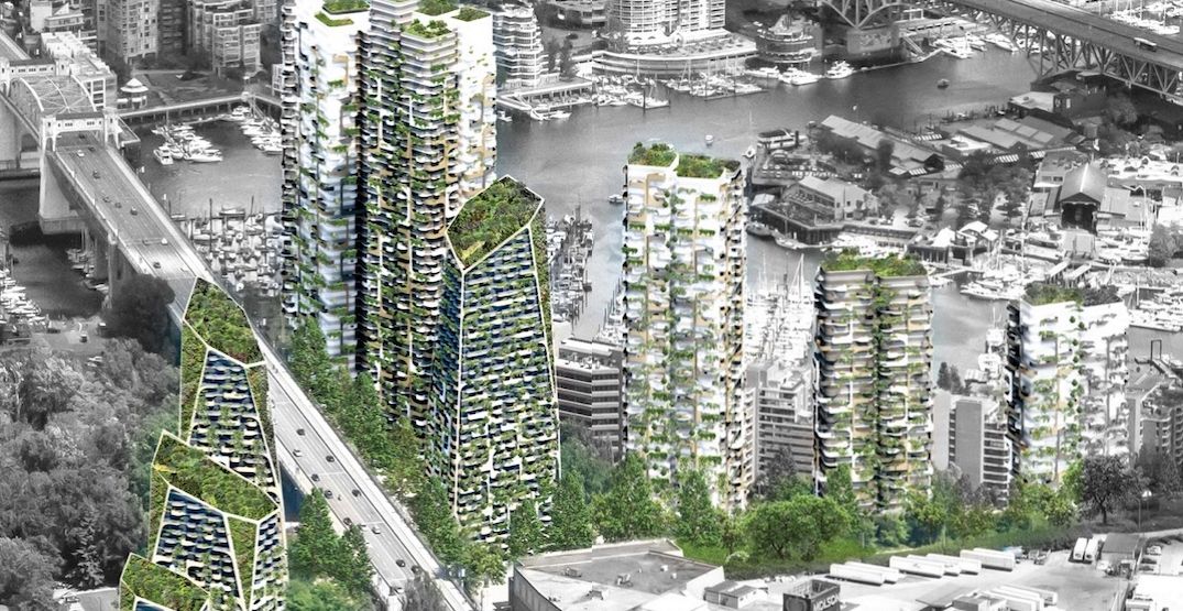 Residential • Retail Sen̓áḵw Read More — aerial rendering