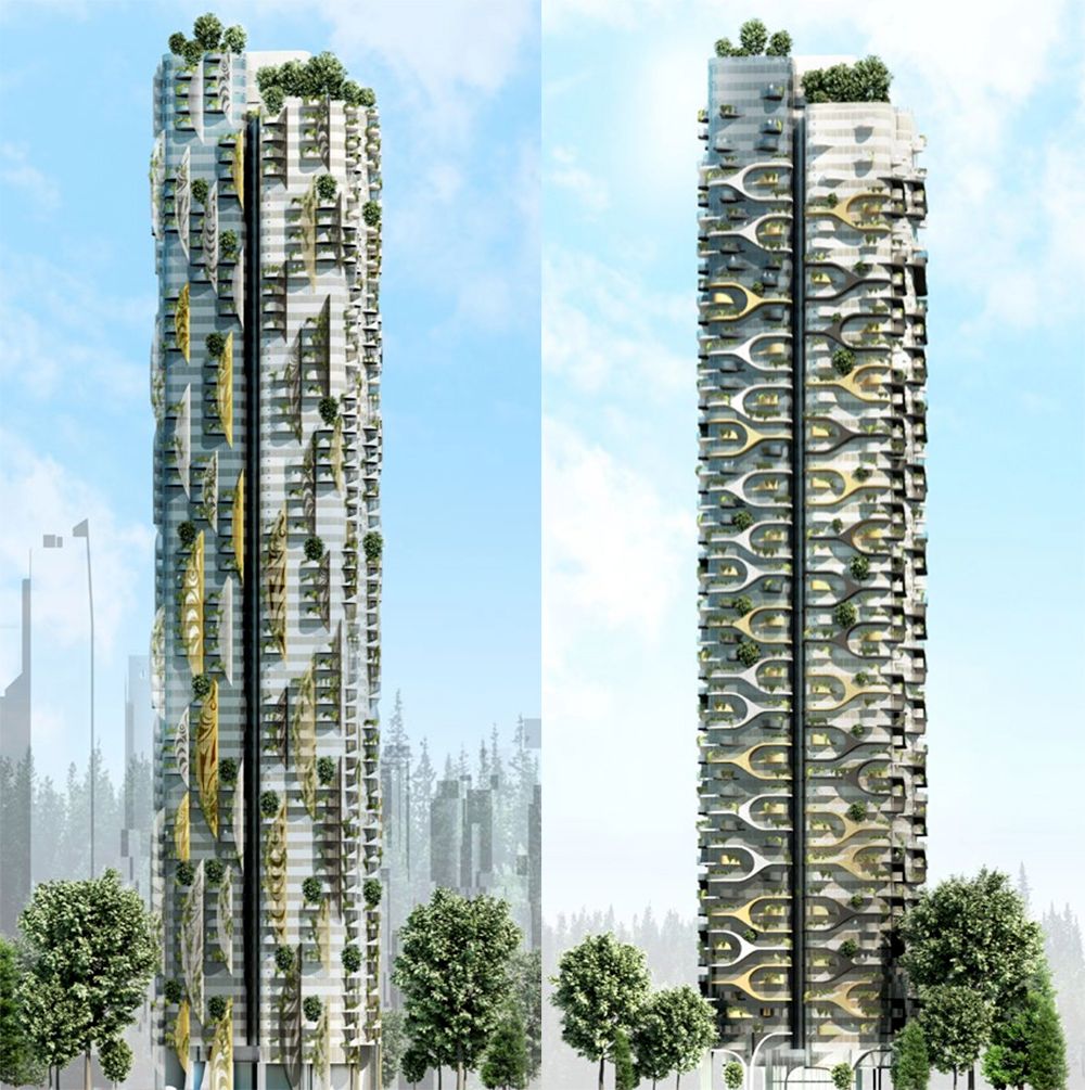 Residential • Retail Sen̓áḵw Read More — exterior rendering