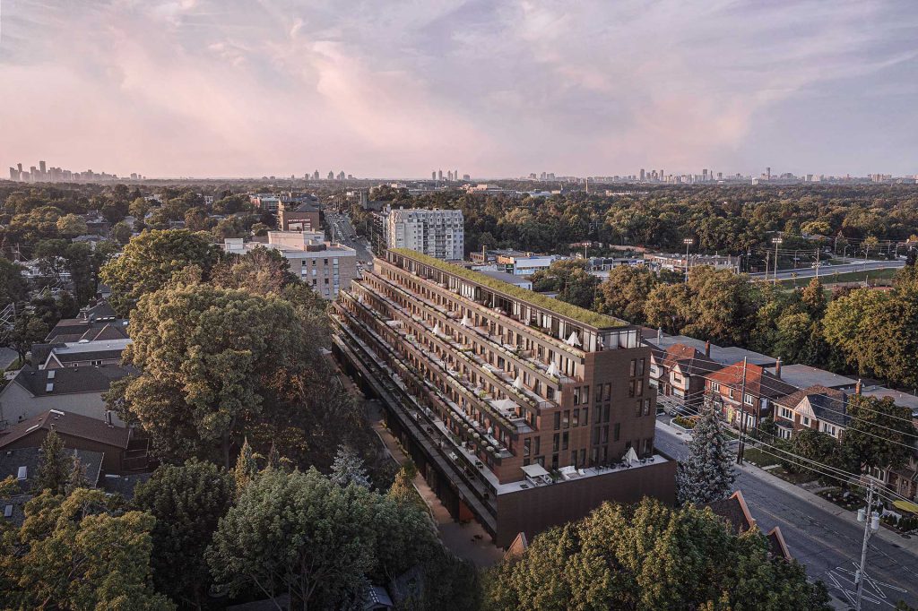 Leaside Common — aerial rendering