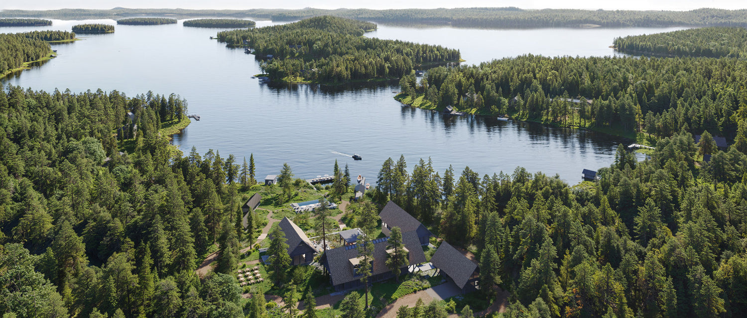 The Ritz-Carlton Residences, Muskoka — aerial rendering
