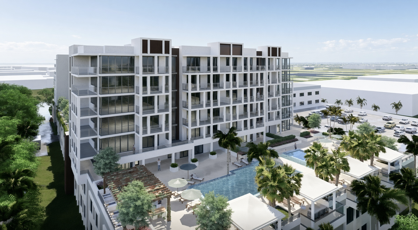 Park Tower at Broken Sound — exterior rendering