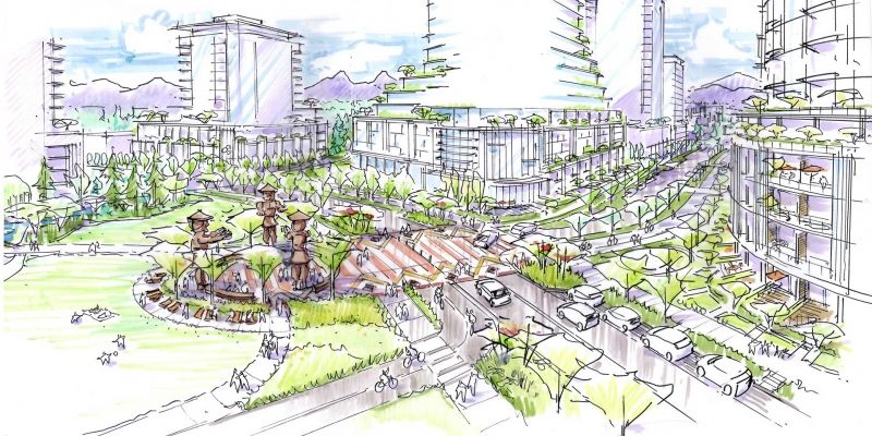 Heather Lands — aerial rendering