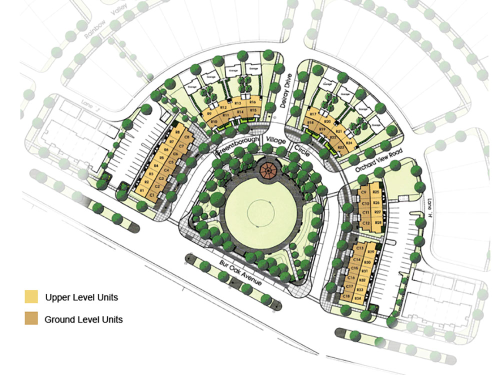 Greensborough Village (Markham) — site map