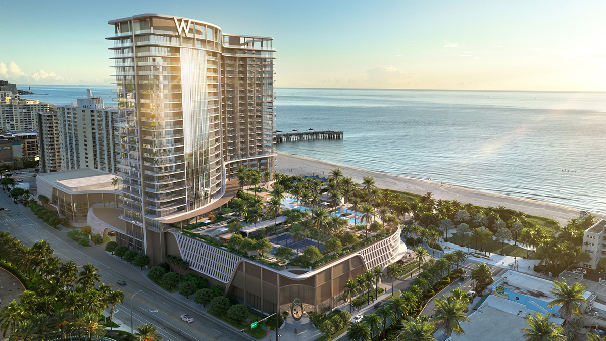 W Pompano Beach — aerial rendering