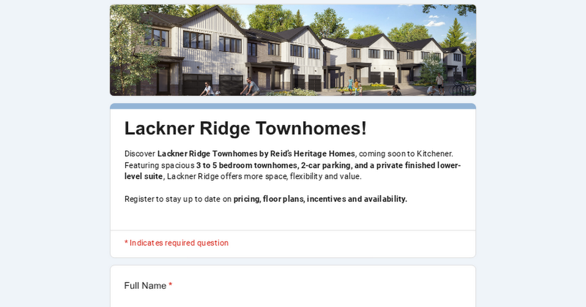 Lackner Ridge Townhomes — exterior rendering