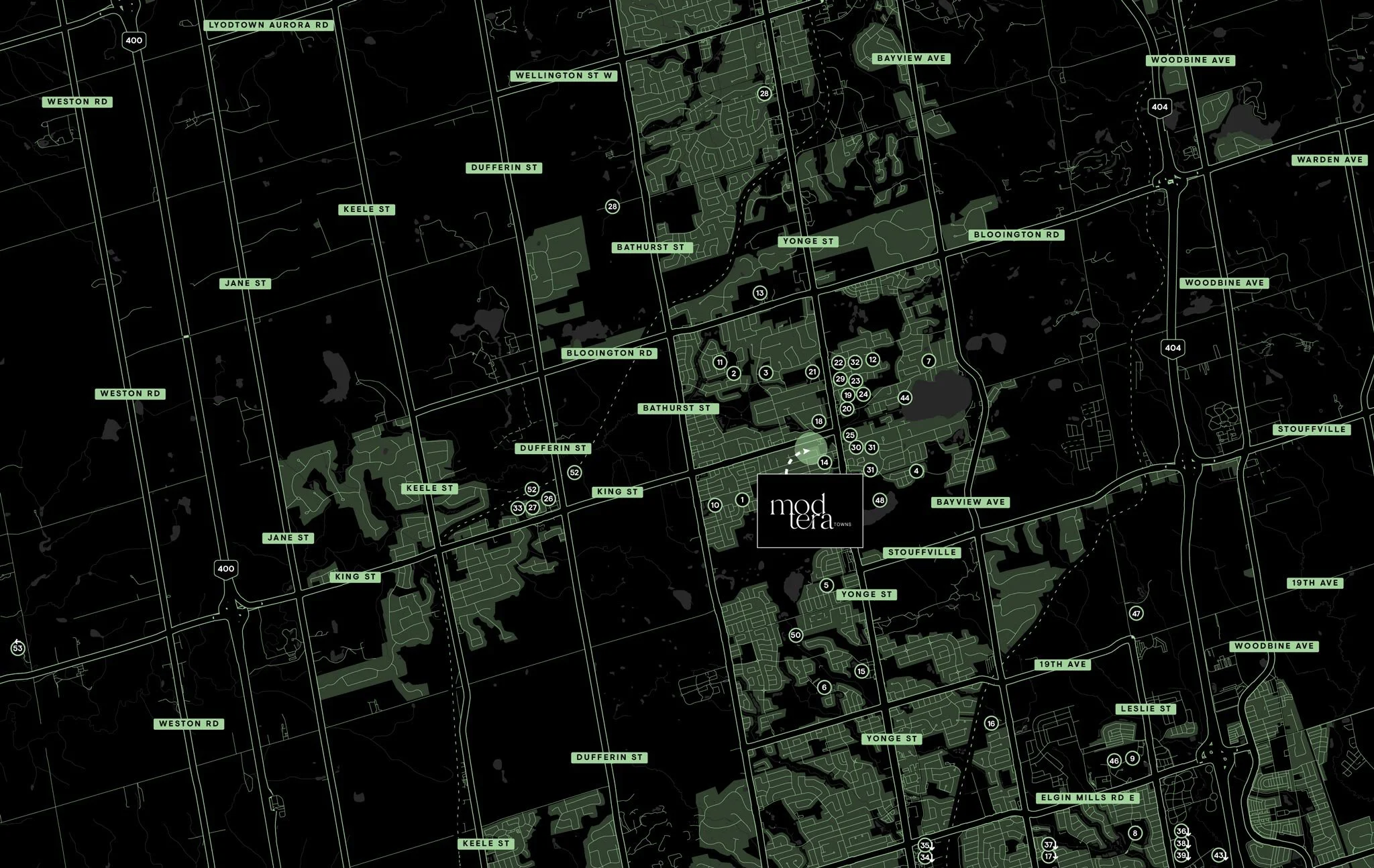 Modtera Towns — site map