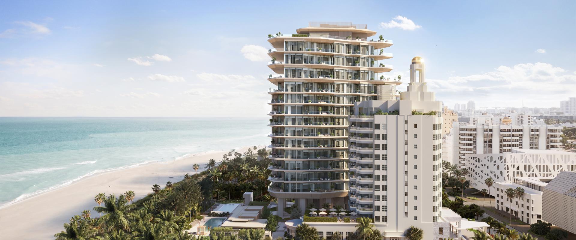Aman Miami Beach — aerial rendering