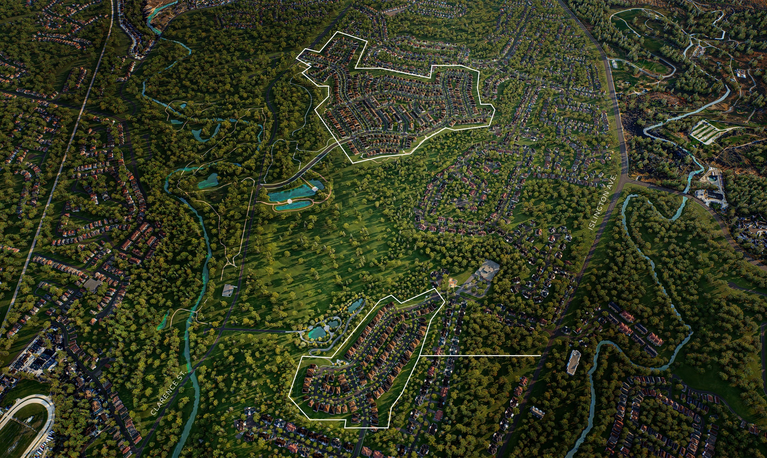 The Valley — aerial rendering