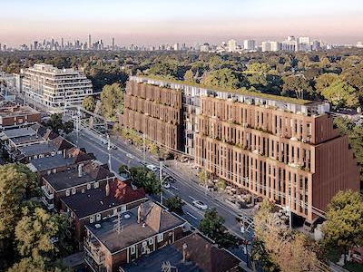 15-23 Hollis — aerial rendering