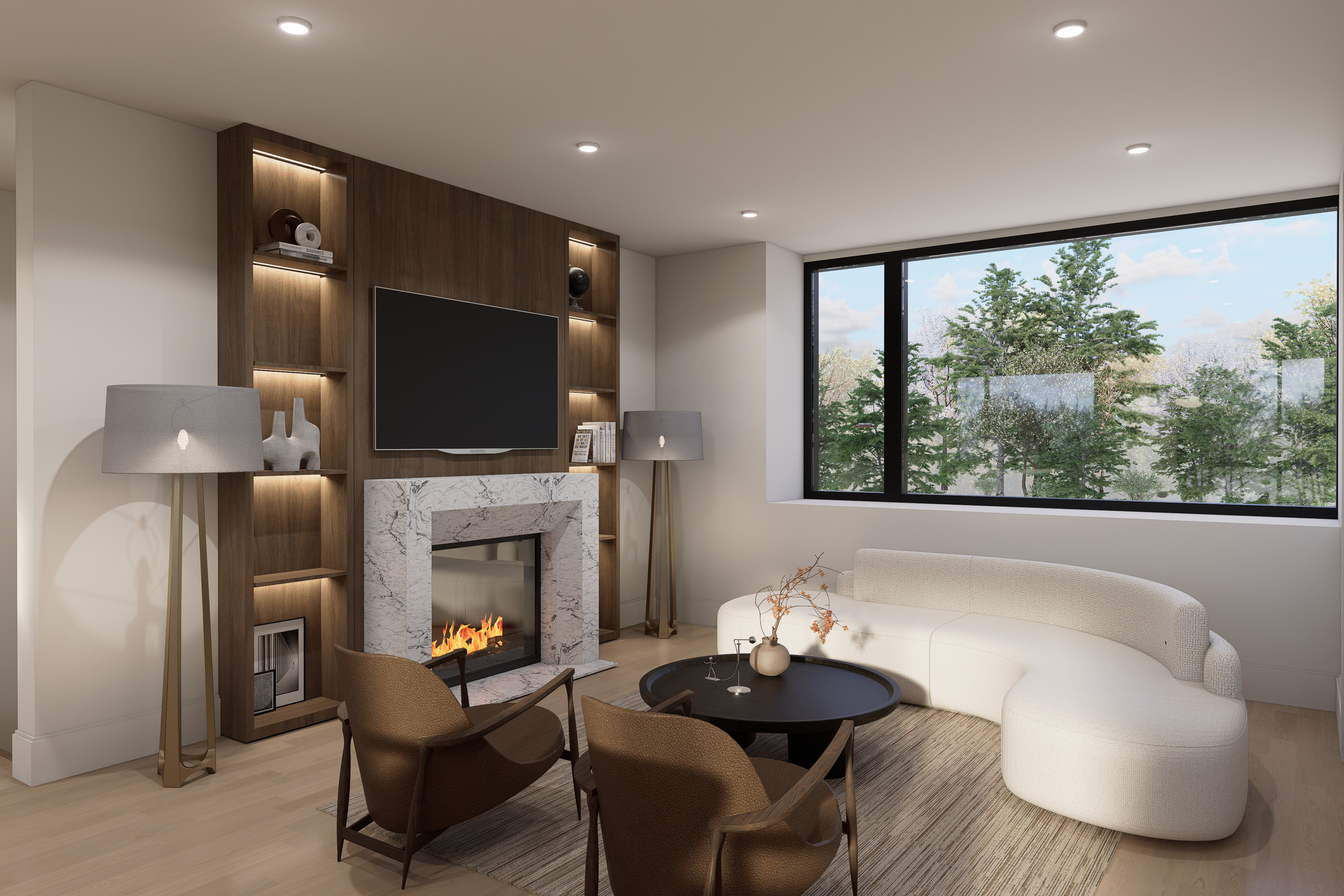 Le Sentier Towns — interior rendering
