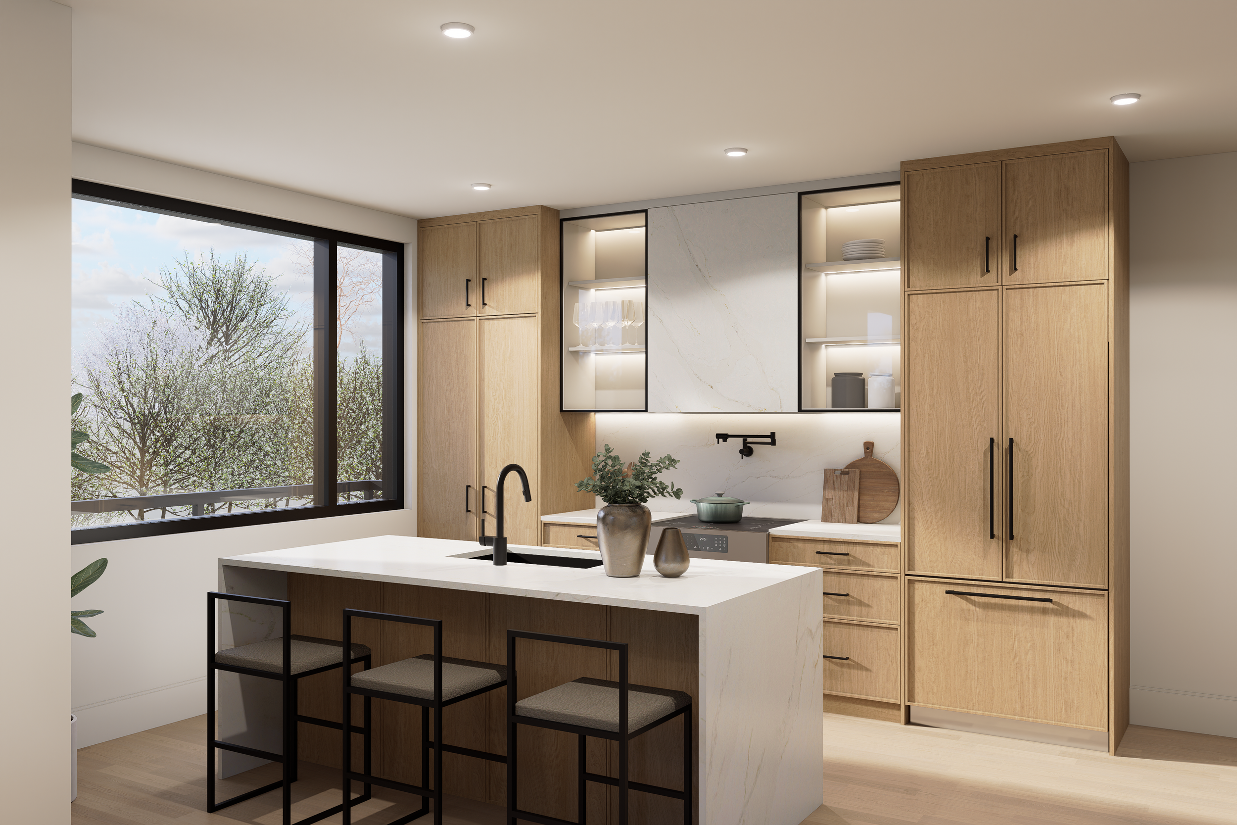 Le Sentier Towns — interior rendering