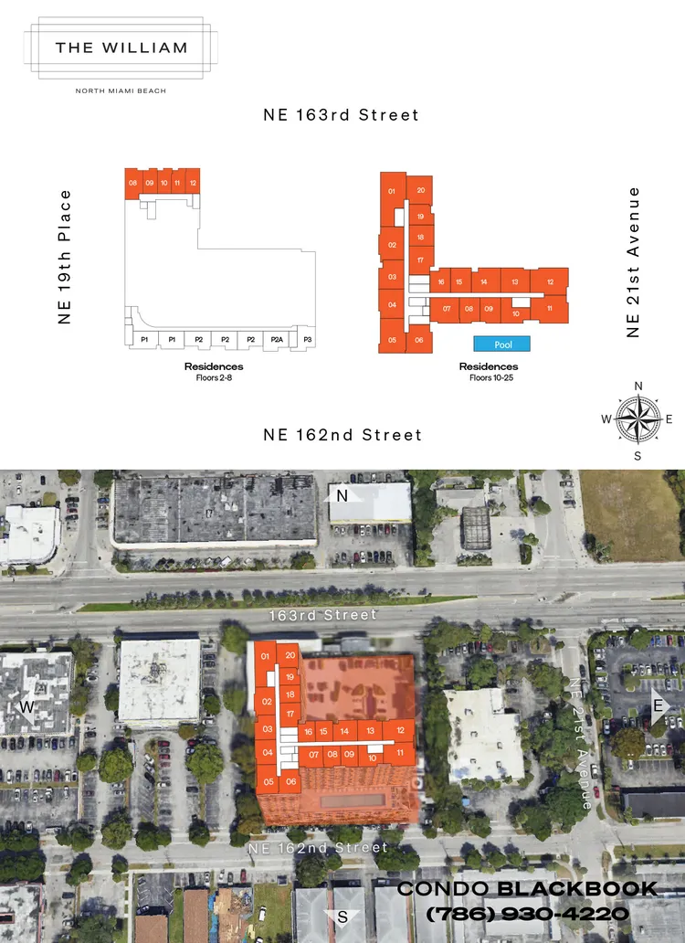 The William — site map