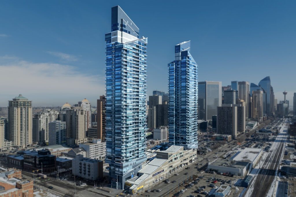 West Village Towers — aerial rendering