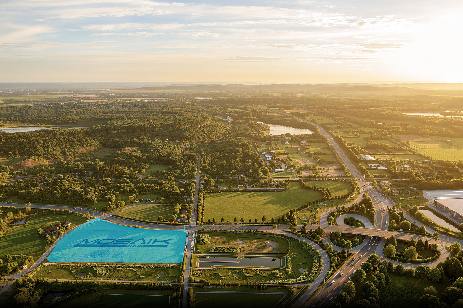 Mill Pond Lane Uxbridge Executive Detached Homes — aerial rendering