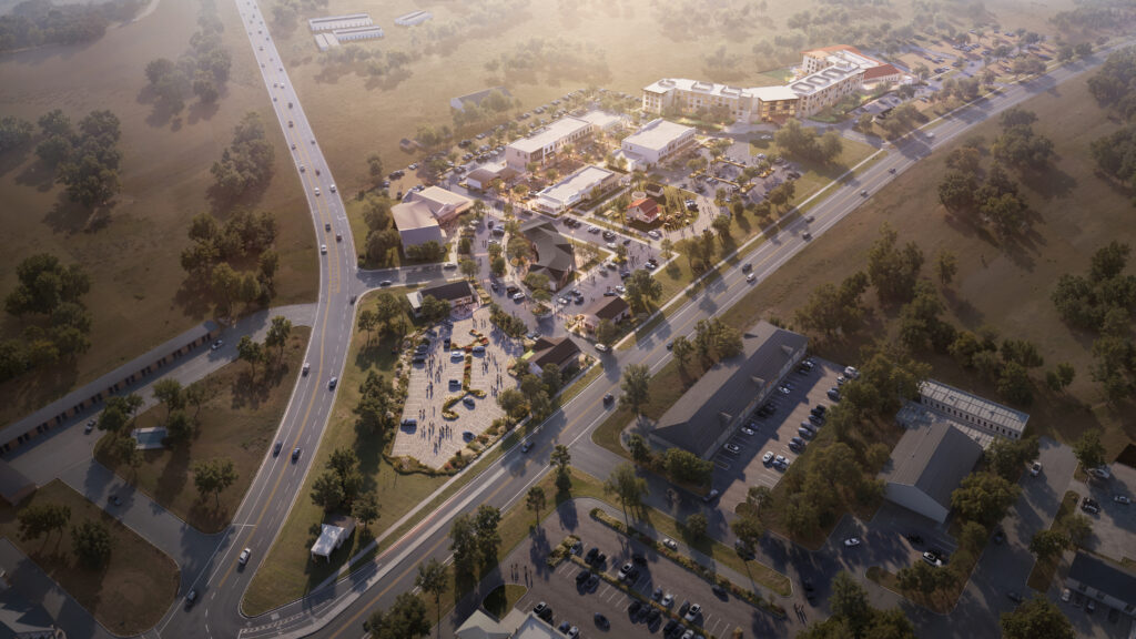 Chateau 10 — aerial rendering