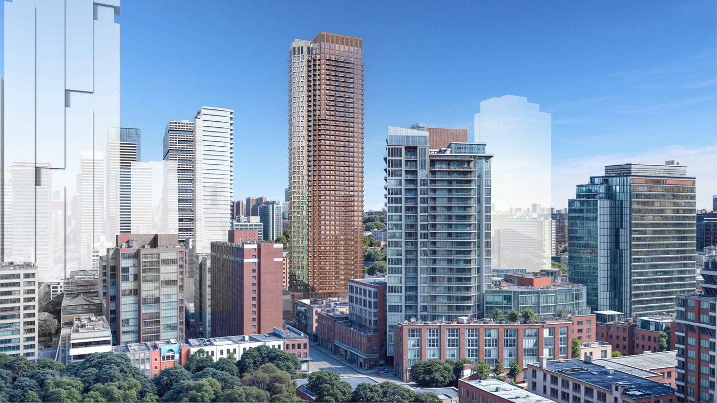 115 Jarvis Street Condos — aerial rendering