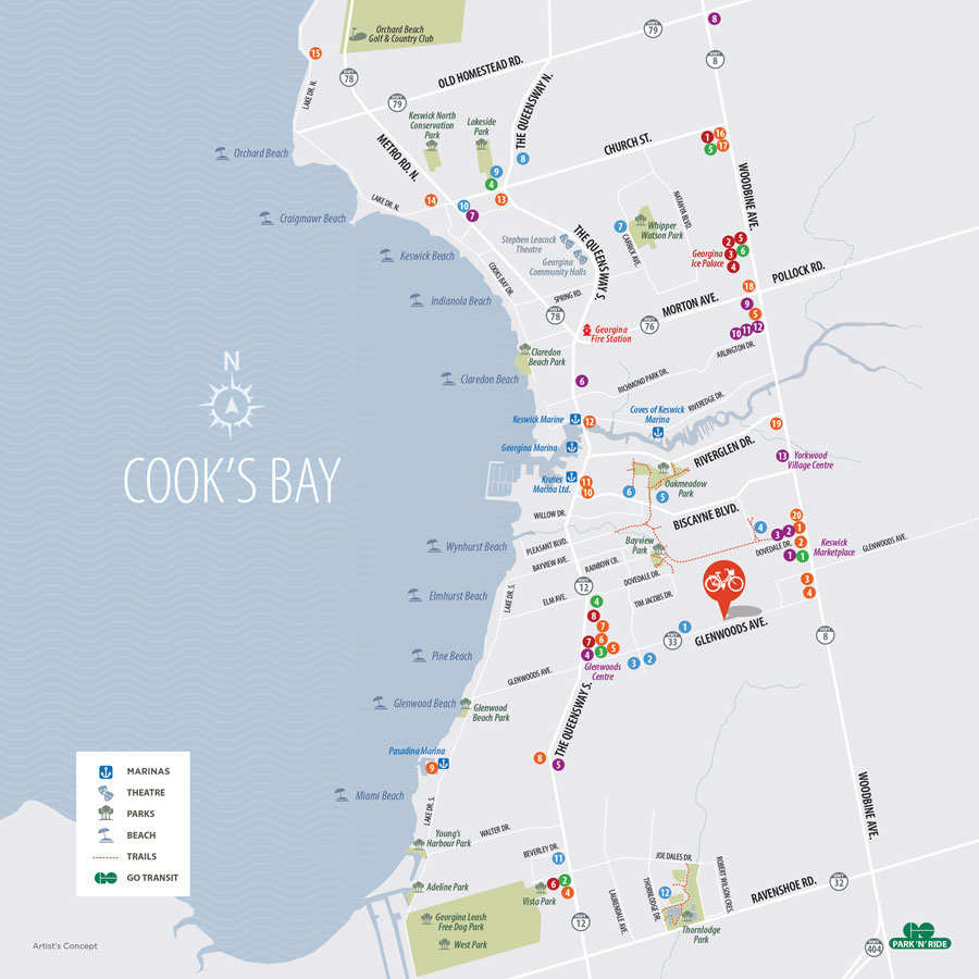 Woodbury Trails — site map