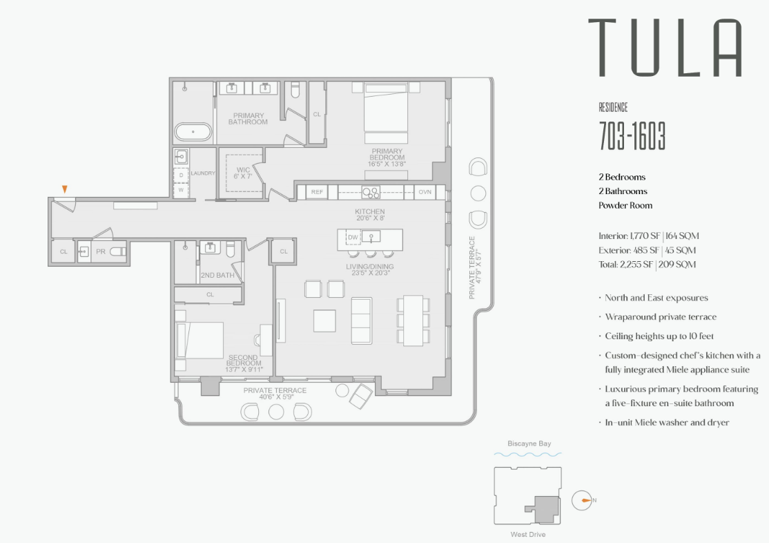 Tula Residences Miami — floor plan